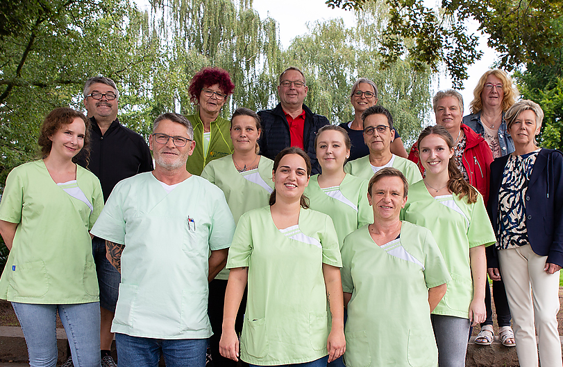 Gruppenbild des Teams vom Pflegedienst
